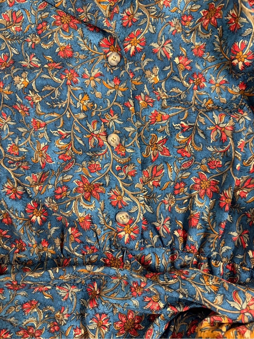 Vintage Liz Claiborne 100% Silk Dress 80s 90s Boho Floral Shirtwaist Wrap - Picture 3 of 9